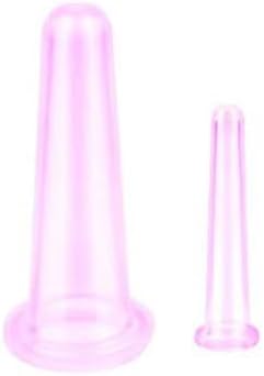 4Pcs Massage Cupping Set Silicone Mini Facial Cups Face Massager Helper Skin Care Neck Back Eyes Massaging Cup Safe to Use, Don't Worry About Burns Health Care Products, Massage Tools (Purple)