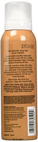 Sally Hansen Airbrush Legs, Leg Spray-On Makeup, Medium Glow 4.4 Oz (Pack of 2)