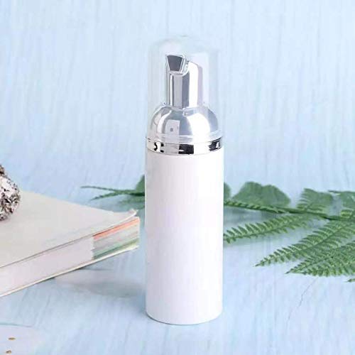 10 Pcs Silver Caps Plastic Foam Dispenser Bottle | Mini Foaming Pump Dispenser Empty - for Refillable Travel Hand Soap Foaming, Shampoo 1.7oz