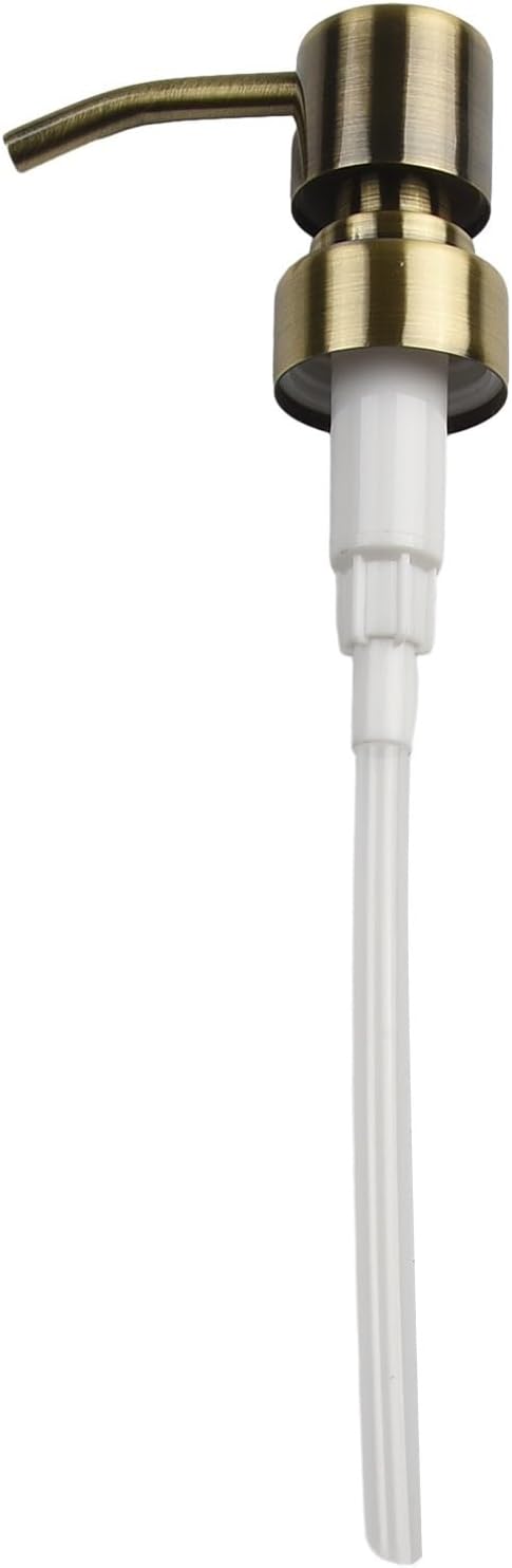 Metal Soap Dispenser Pump Head Replacement Pump for Your Soap or Lotion Dispenser, 304 Stainless Steel Replacement Pump for Liquid Hand Soap Dispensers(Bronze 1)