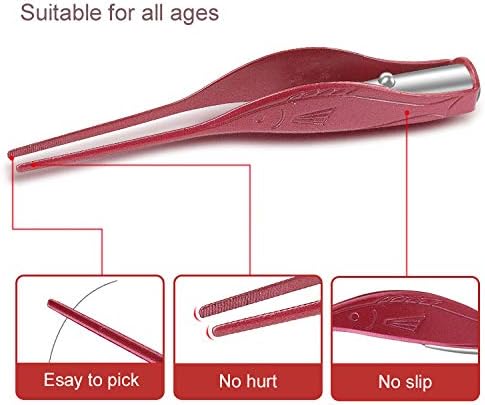 POZILAN Ear Picker Tweezers with LED Light - 8 Pack Ear Wax Removal Tool Cleaner Kit for Kids and Adults, Earwax Spoon Digger & Tweezers for Ear Cleaning Tool Gift Set