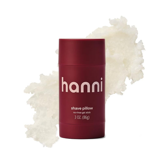 HANNI Shave Pillow, Shaving Gel for Women and Men, Hair Removal Products for Pubic, Body Hair or Legs, In-Shower/Waterless Razor, Travel Friendly Skin Care Moisturizer, Women's Grooming, 3 oz