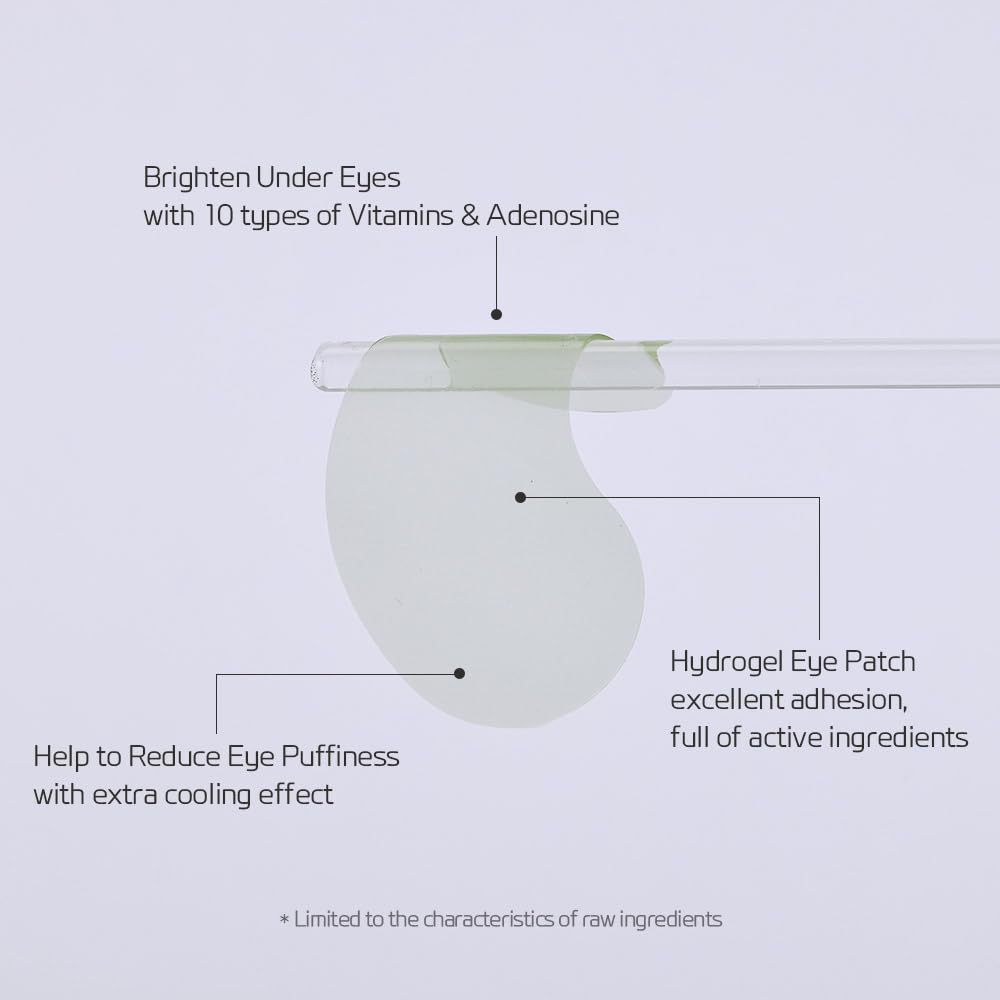 Chill Down Gel Eye Mask 60ea (30pairs) - Cooling Hydrogel Eye Patch with Catechins, Arnica Flower, Vitamins, Caffeine for Relieving Tired Eye Area, Brightening, Reducing Eye Bags, Puffy Eye