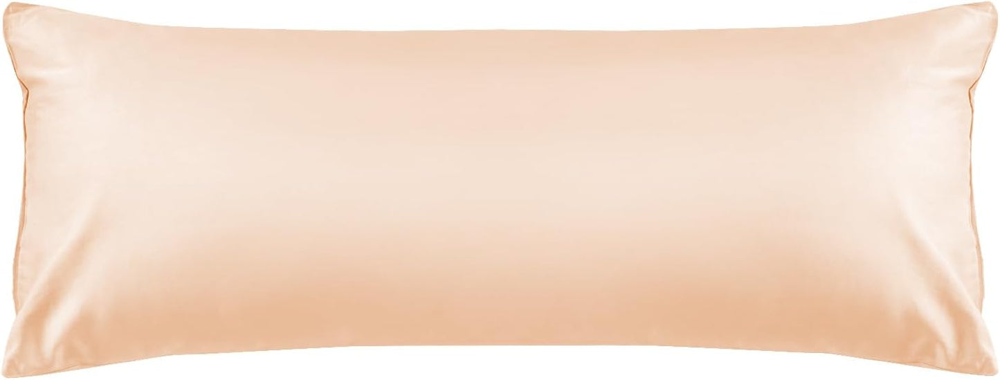 Warmstar Cotton Body Pillow Cover 1 Pack, 600 Thread Count Body Pillow case 20"x54", Long Body Pillow Case Cover Soft Breathable with Envelope Closure,Champagne
