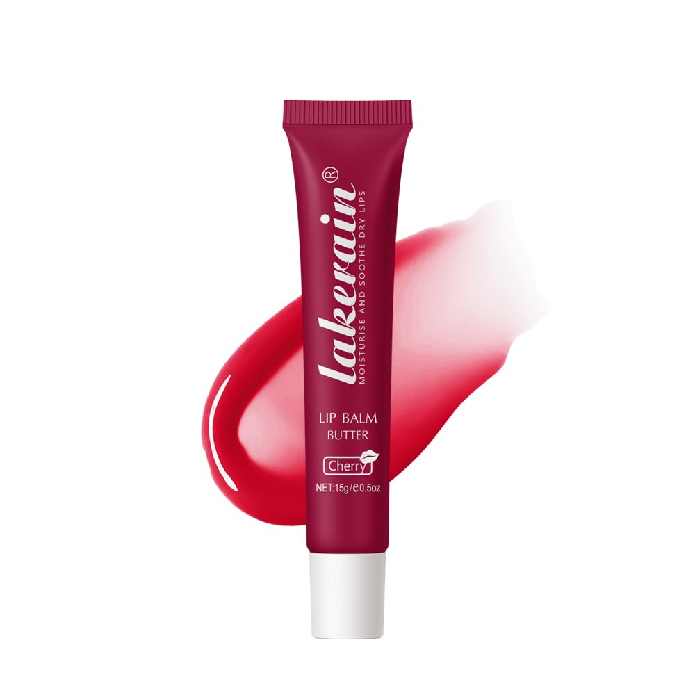 Summer Special Lip Butter Balm - Ultra-Hydrating, Nourishing Lip Care with Natural Ingredients, Shea Butter & Olive Oil, Soothes & Softens Dry Lips (#5 Cherry, 1)
