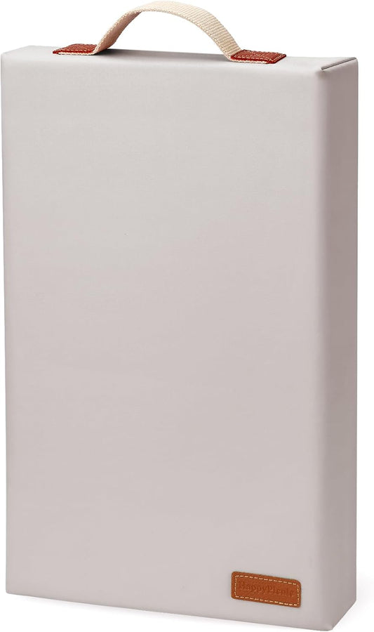 HappyPicnic Waterproof Garden Kneeling Pad - 2" Thick Soft Foam Kneeling Mat for Gardeners with Handle & Removable Cover, Knee Support for Bathing, Grey