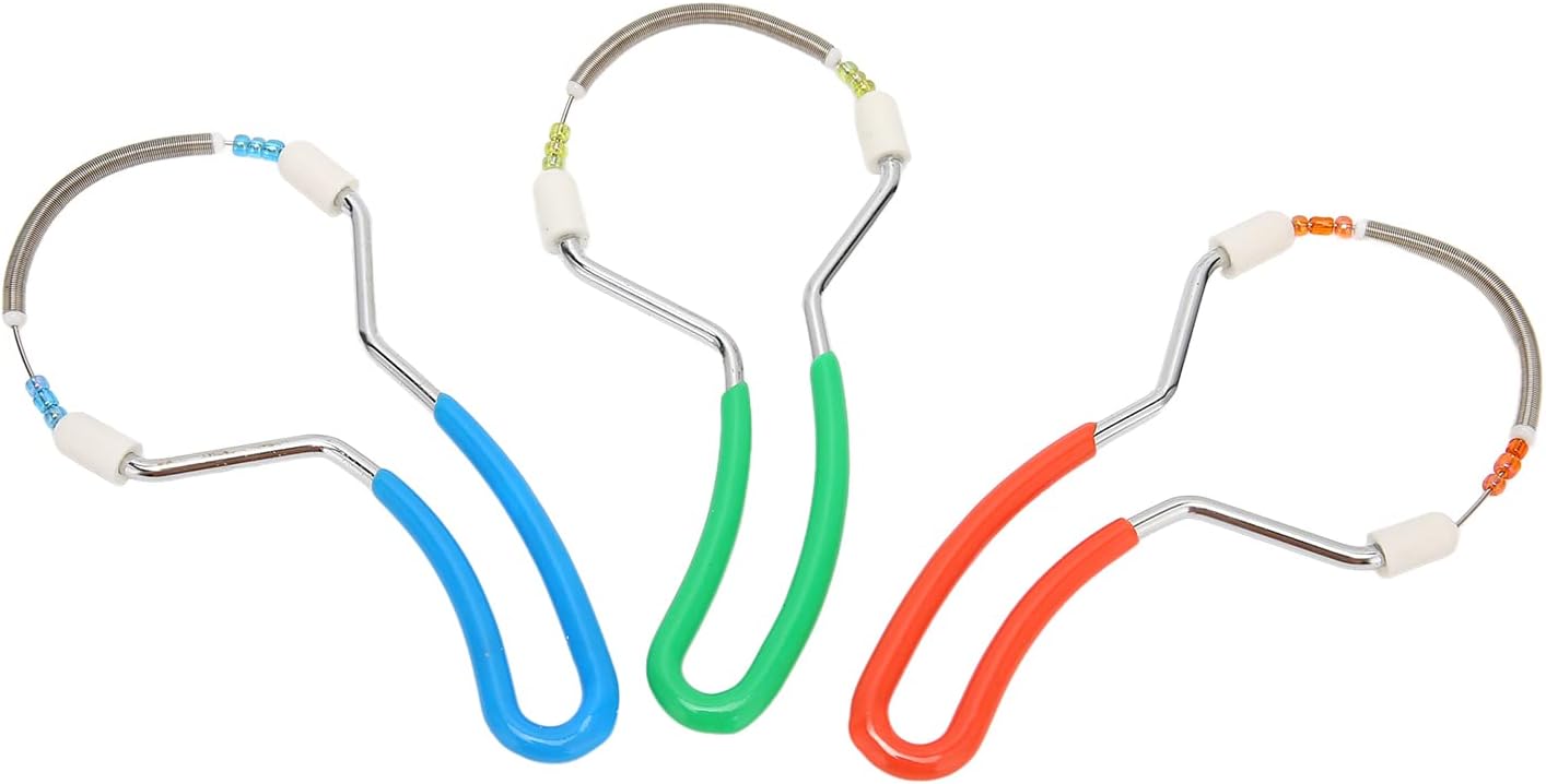 HURRISE 3pcs Hair Remover, Women Spring Threading Epilator, Portable Face Lips Hair Removal Plastic Spring Device for Face Lip Hair Removal