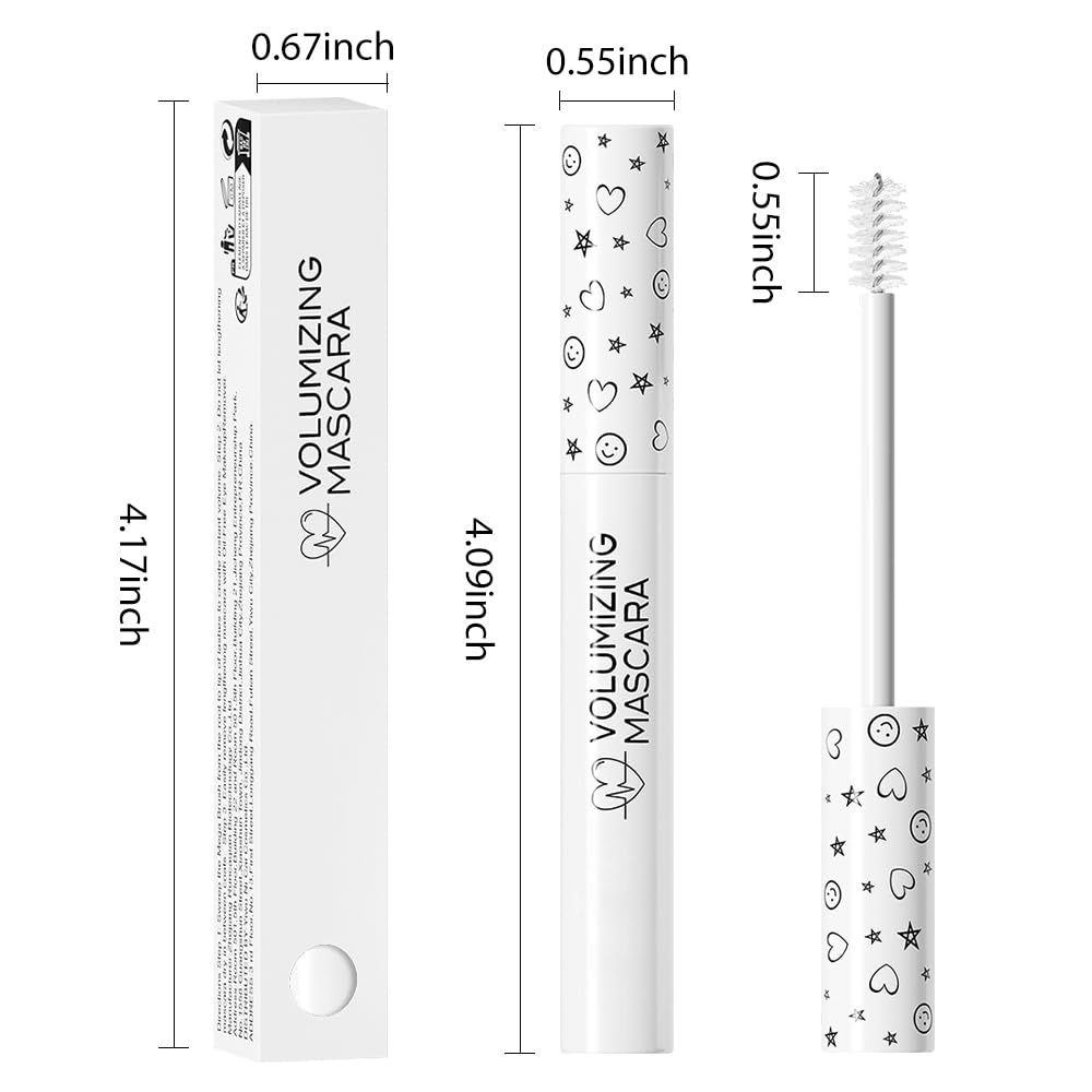 Colored Mascara for Eyelashes Set,Colorful Waterproof Mascara for eyelashes Long lasting Charming Voluminous for Women Halloween Eye Makeup (3Pcs 02#Brown&04#White&05#Red, F)