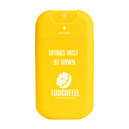 Spray Hand Sanitizer Travel Size Scented - Refillable Hydrating Hand Sanitizers Portable Design Travel Essentials (Citrus mist at dawn) 0.93Fl Oz