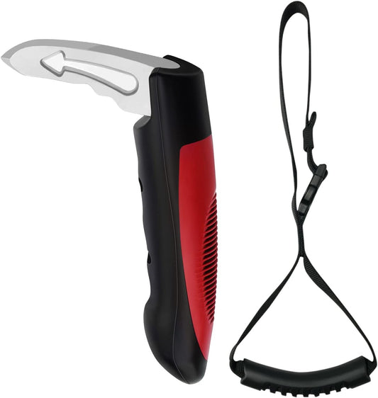 Vehicle Support Handles, Car Handle Assist for Elderly Multifunction Car Handle with Window Breaker for Elderly and Handicapped Red