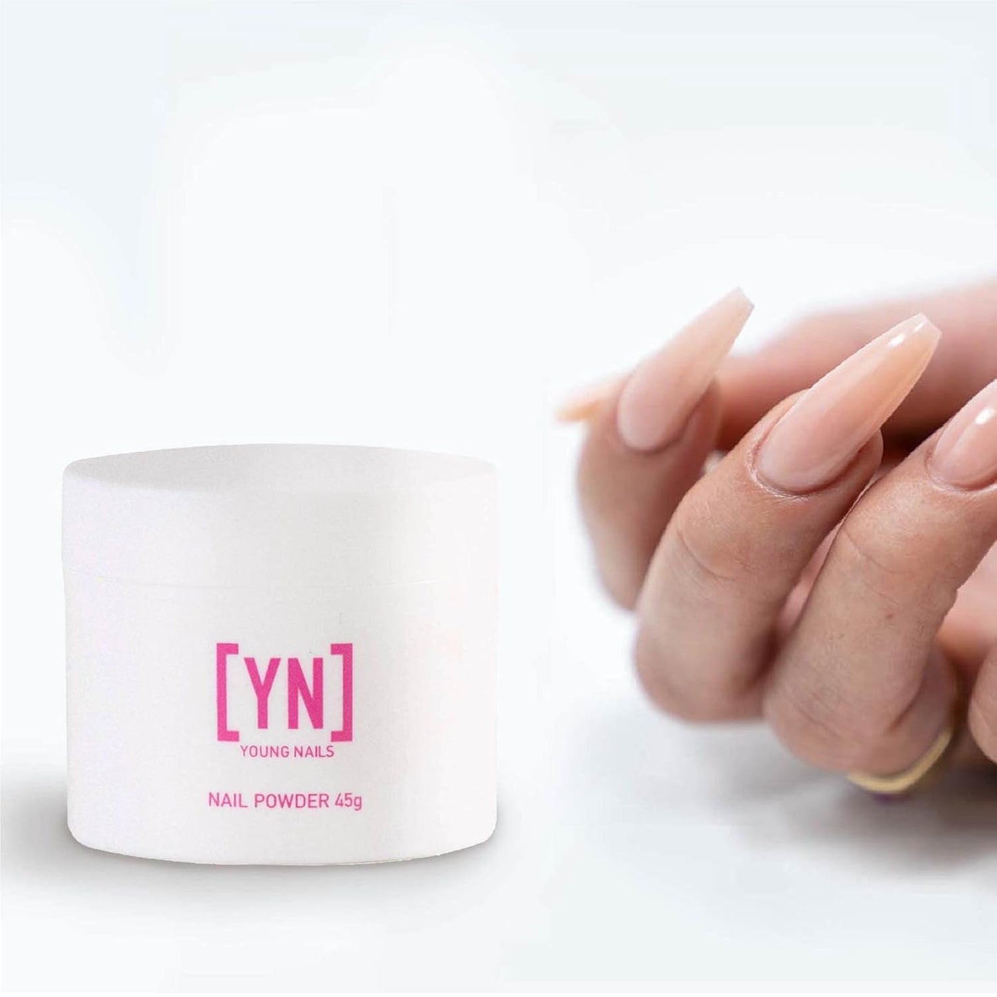 Young Nails Acrylic Powders, Cover - Created for a flawless consistency and superior adhesion - Cover Powder Begins to set in 75 seconds - Available in 45 gram, 85 gram, and 660 gram size options