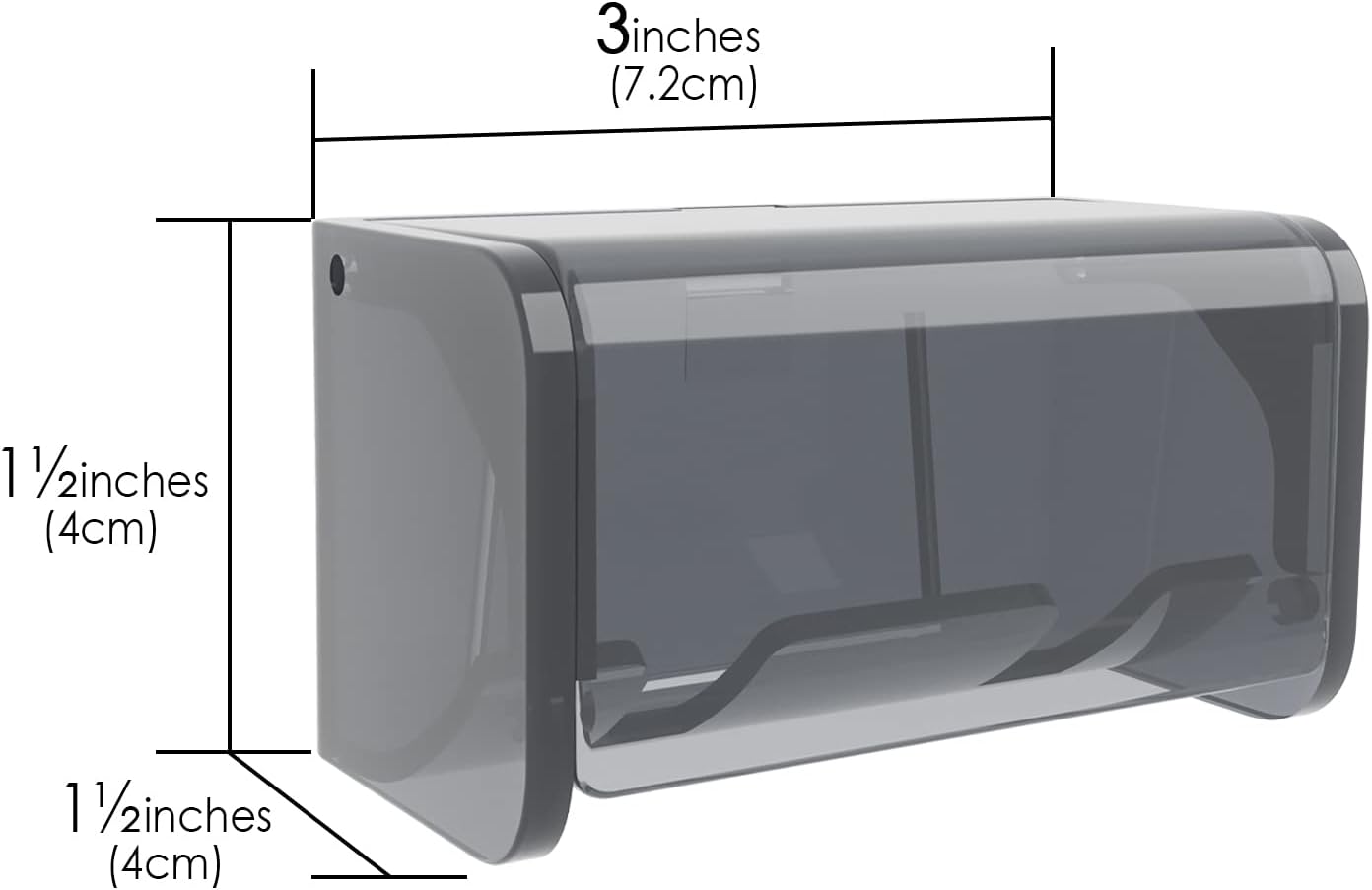 Toothbrush Holder Wall Mounted with Cover for Bathroom, 2 Slots Toothbrush Storage Organizer for Shower, Self Adhesive Toothbrush Hanger Rack for Dorm, Cabinet (Grey)