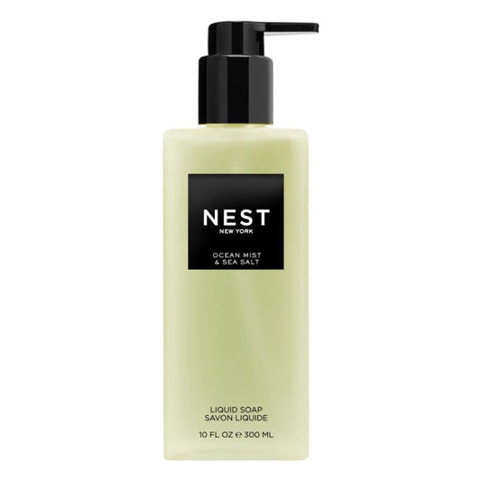 NEST New York Liquid Soap, Ocean Mist & Sea Salt - 10 fl oz - Cleanses & Nourishes Skin - Approx. 300 Pumps Per Bottle - Gluten Free & Cruelty Free