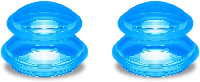 Silicone Cupping kit for Massage Therapy, Professionally Massage Cup for Body Sculpt Cup (Blue, L*2 Cups)