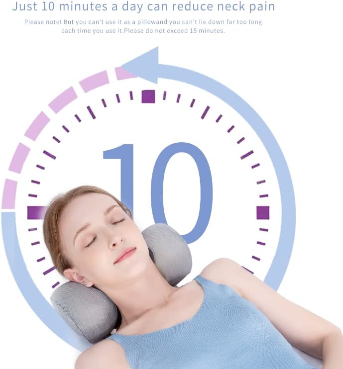 Bespilow Neck Support Pillow - Cervical Traction Device for Neck Pain Relief and Muscle Therapy - Memory Foam Neck Roll Pillow for Shoulder Pain Relaxation