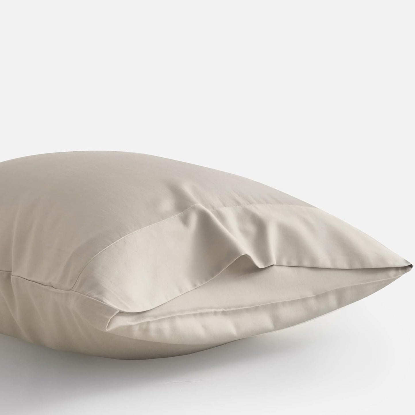 DOZ Pillowcase Set, 100% Viscose derived from Bamboo, Organically Grown, Buttery Soft, Silky, Breathable, Cooling, Oeko-TEX, High GSM, 2-Pack, Envelope Closure (Queen, Sand)