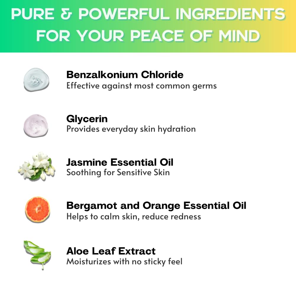 Zoviro Hand Sanitizer Wipes, Jasmine Essential Oils, 100% Viscose Ultra-Soft Wipes, Moisturizing & Non-Sticky, Jasmine Scent, Adults & Kids, 80 Count (Pack of 6)