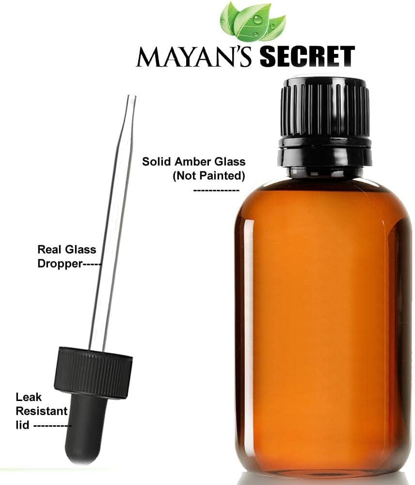 Mayan's Secret USDA Certified Virgin Organic Sesame Seed Oil Unrefined 100% Pure Natural For Skin, Body, Face, and Hair Growth Large 4oz Glass Bottle