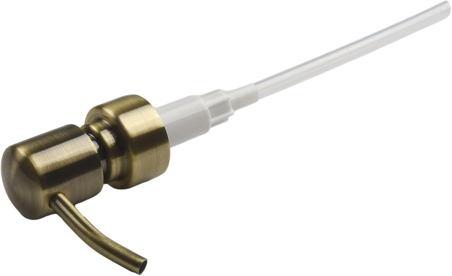 Metal Soap Dispenser Pump Head Replacement Pump for Your Soap or Lotion Dispenser, 304 Stainless Steel Replacement Pump for Liquid Hand Soap Dispensers(Bronze 1)