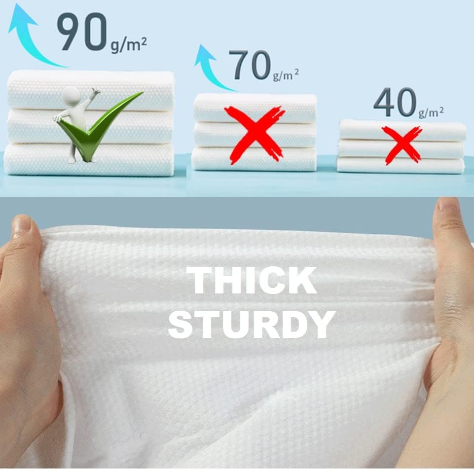 Premium Travel washcloth, Thicker Larger Compressed Towels (11.8“X 10.6”), Portable