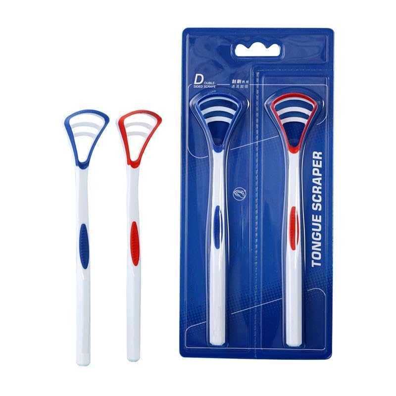 YANDY Tongue scraper, tongue brush for adults and children,easy to use,freshens breath and helps eliminate bad breath (Pack of 2)