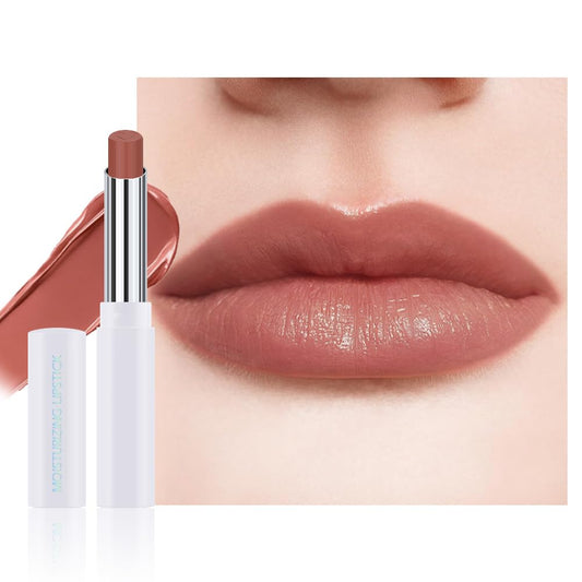 Mauve Brown Tinted Lip Balm, Hydrating Sheer Soft Matte Finish Lipstick for Women, Creamy Natural Color Lip Tint Balm Lightweight And Non-greasy Lip Glow Long Lasting Waterproof for Dry Lips 03#