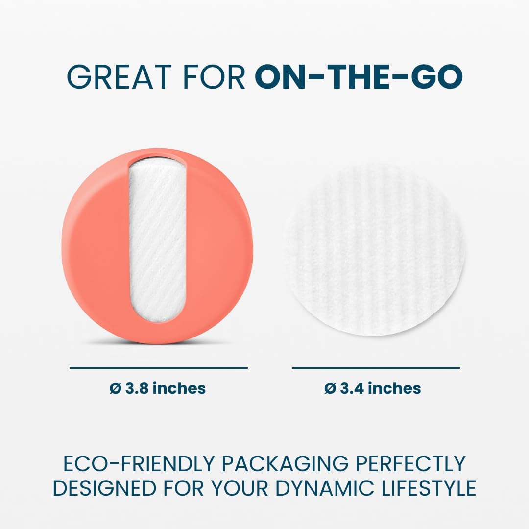 LastRound® 7 Sustainable Reusable Cotton Rounds for Facial Cleansing – Zero-Waste Eco-Friendly Makeup Remover Pads for All Skin Types with Travel Storage Case