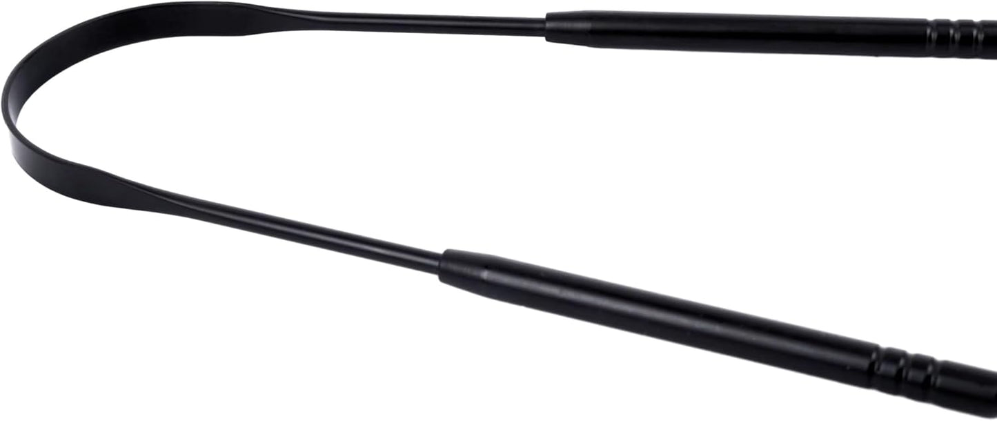 Set of 3 Tongue Scraper Set for Adults (Jet Black) with Travel Case, Reduce Bad Breath, Metal Tongue Scraper, Tongue Cleaner, Tongue Scraper, Tongue Cleaner for Adults