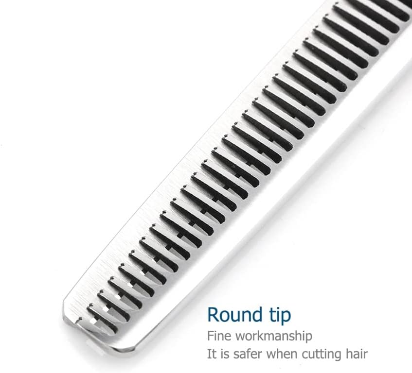 Hair Scissors 6 Inch Professional Barber Hair Thinning Scissors Thinning Shears 440C Barber Shears 30 Teeth Rose handle KINSARO for Hairdresser Barbershop or Home Use