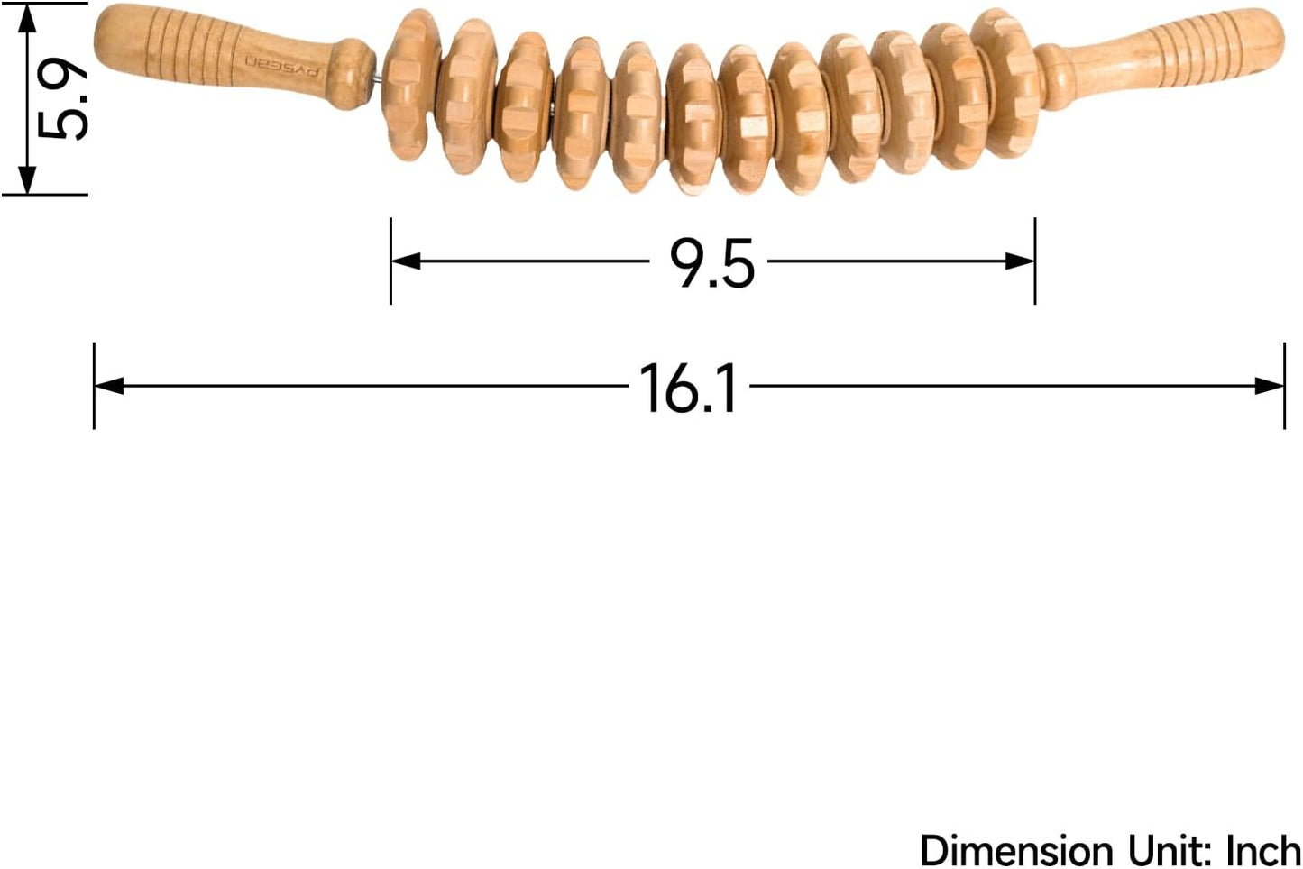 Wood Therapy Massage Tools for Body Sculpting, Lymphatic Drainage Massager, Curved Wooden Fascia Blaster, Cellulite Remover for Legs, Muscle Pain Relief Roller (Wood)