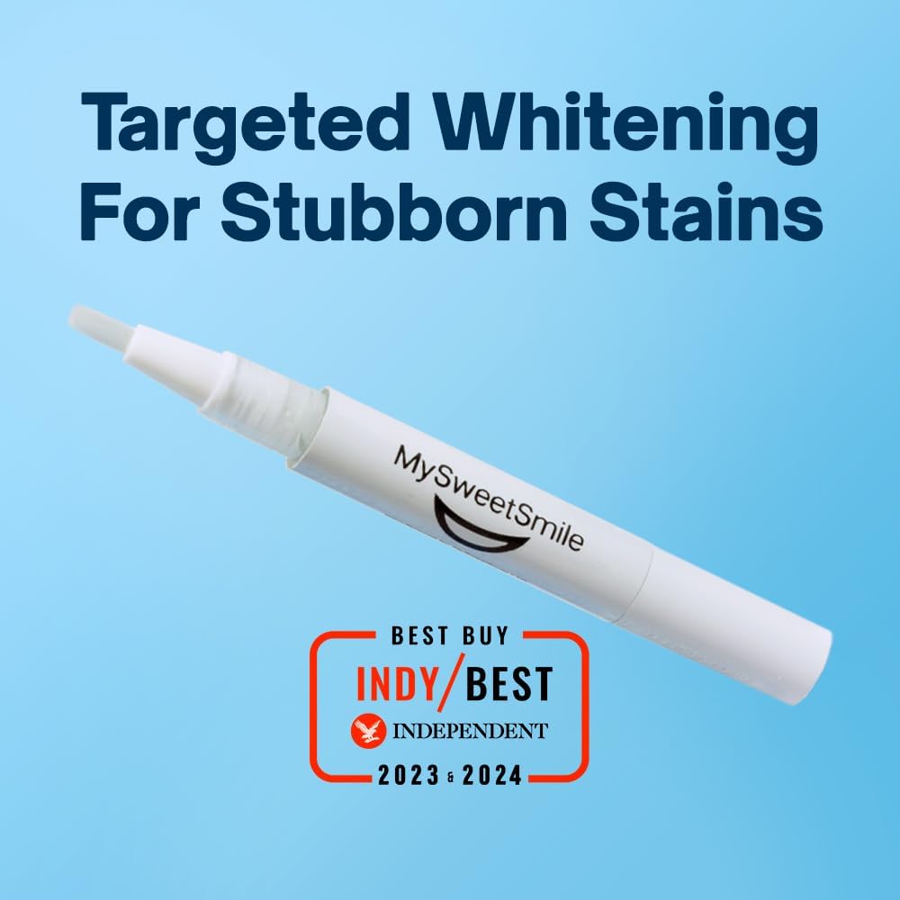 MySweetSmile Precision Teeth Whitening Pen - Pap Formula - Enamel-Safe - Sensitivity-Free - Dentist-Approved - IndyBest Award-Winning Brand - Mint Flavour