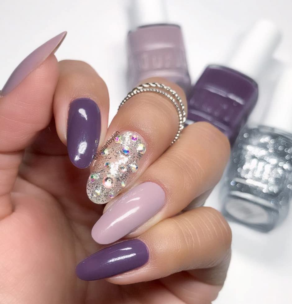 duri Nail Polish, 739 Sagittarius, Pastel Light Purple Beige, Gossy Finish, 0.45 Fl Oz