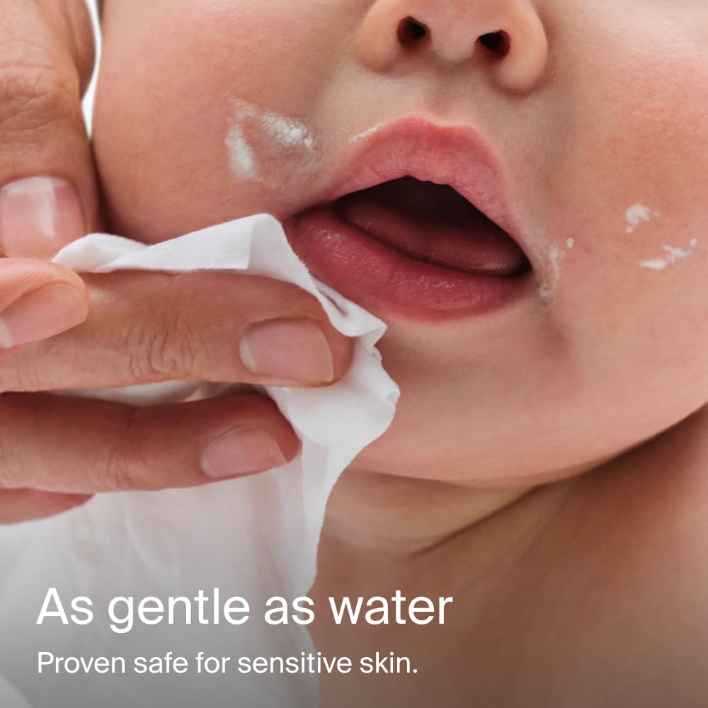 Coterie Baby Wipes for Sensitive Skin, Plant-Based and Plastic-Free Fibers, 99% Water, Hypoallergenic, pH Balanced, Unscented, Clean and Gentle Baby Essentials, 8 Pack, 448 Count