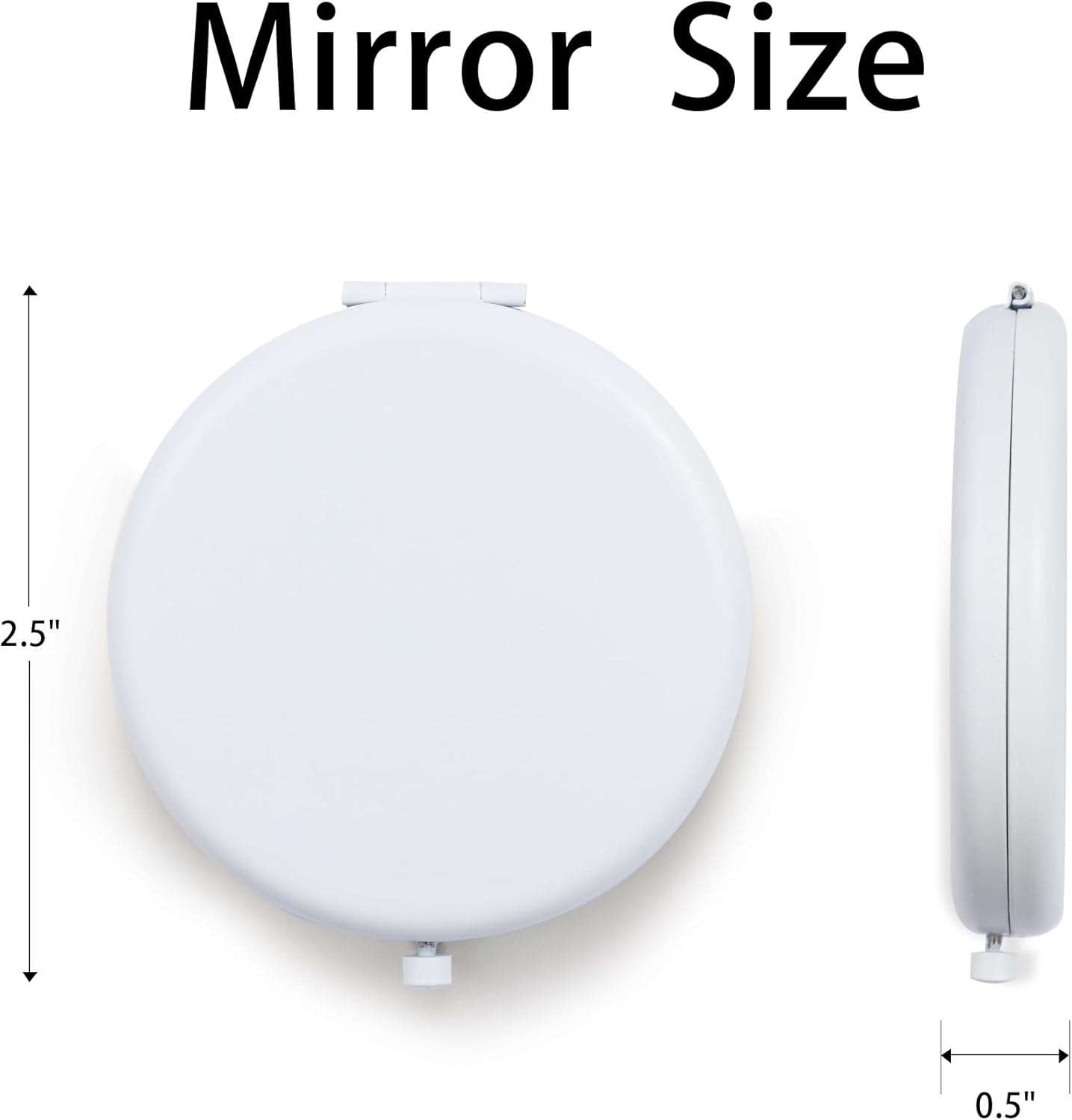 Compact Mirror, Pocket Travel Makeup Mirror for Purse, Metal Round Shell, 2-Sided 1X/2X Magnifying, Portable, Folding, Handheld, White,18 Pack