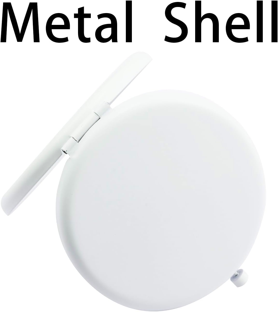 Compact Mirror, Pocket Travel Makeup Mirror for Purse, Metal Round Shell, 2-Sided 1X/2X Magnifying, Portable, Folding, Handheld, White,12 Pack
