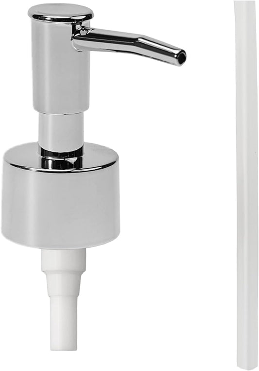 Lotion Soap Dispenser Replacement Pump for Bottles Fits 28/400 Thread Standard, for Dish Soap Refill Dispenser Kitchen Bathroom Worktop Bottles(Bright Silver)