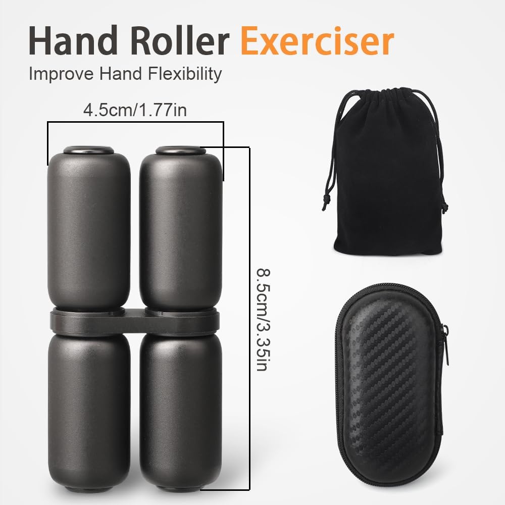 Handheld Fidget Hand Roller Toy, Metal Hand Fidget Spinner for Kids Adults, Fidget Toys Stress Relief, Hand Grip Strengthener, Portable EDC Silence Toy Gift for Men Office Travel Classroom