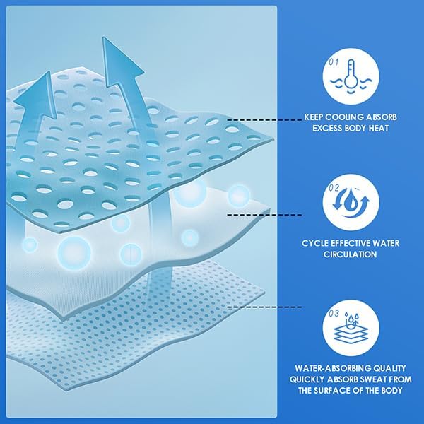 8 Pack (47"x12") Cooling Towels for Neck and Face Bulk, Ice Towel for Hot Weather, Soft Breathable Chilly Gym Towels, Microfiber Towel for Work Out, Yoga, Running, Camping & More Activities