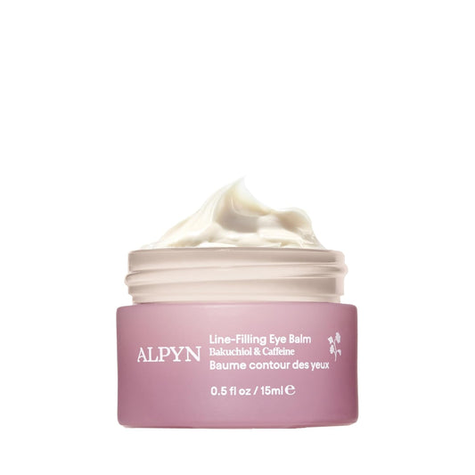 Alpyn Line-Filling Eye Balm with Bakuchiol & Caffeine, Reduce the Look of Fine Lines & Wrinkles, Minimize the Appearance of Puffiness & Target Dark Circles, 0.5 oz / 14 ml