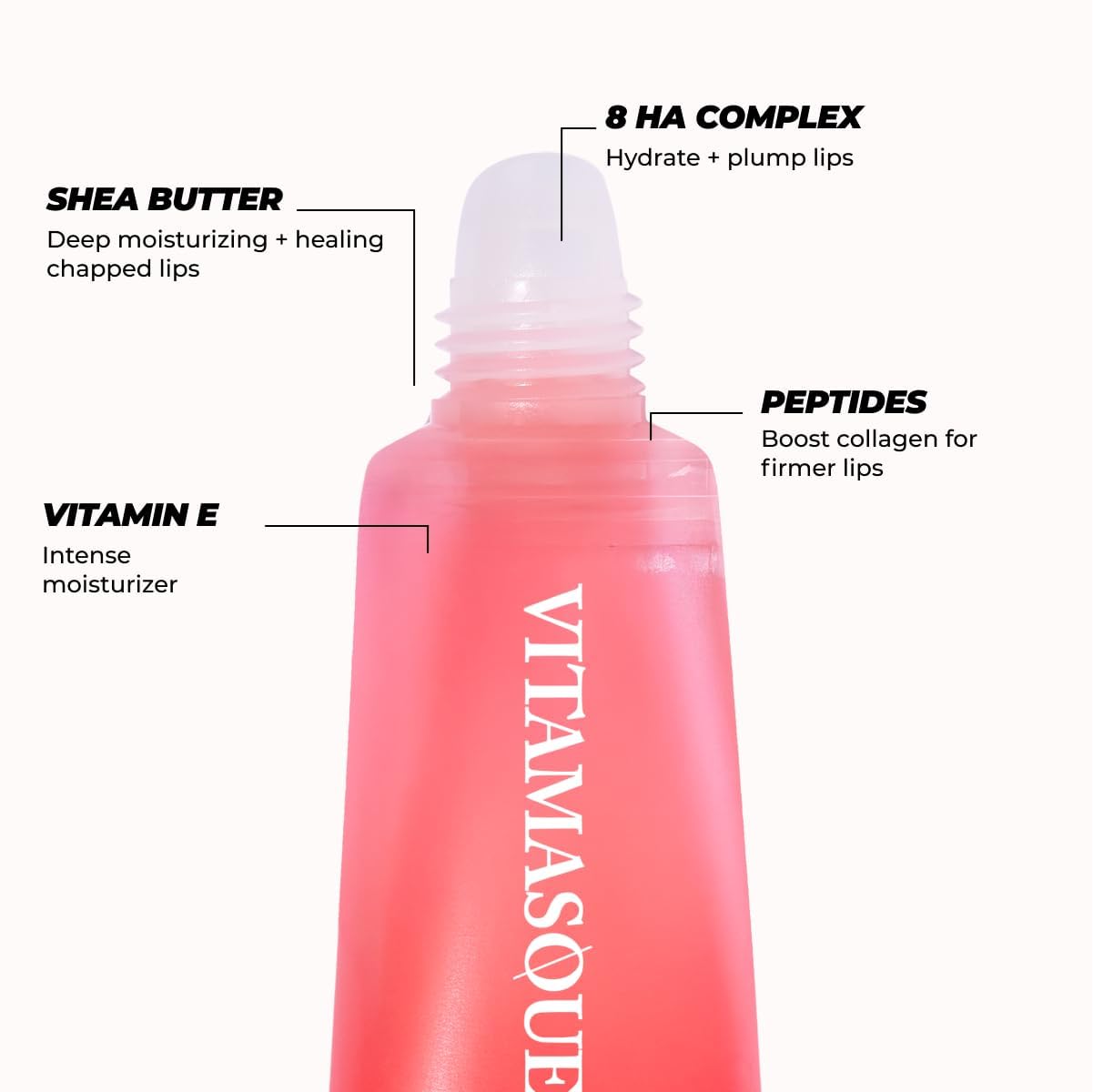 Vitamasques Lip Sugar Scrub - Watermelon, Lip Exfoliator Scrub, Sugar Scrubs, Overnight Hydration & Softening, Soothing Dryness, moisturizing lip scrub is enriched with Shea Butter - Made in Korea