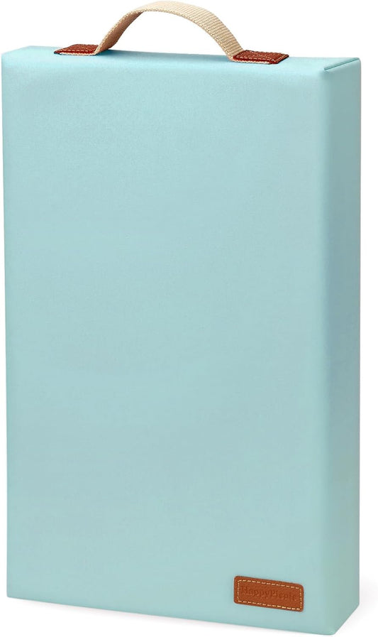 HappyPicnic Waterproof Kneeling Pad for Garden or Bath, 2 inch Thick Soft Foam Kneeler Mat for Gardeners Knee Support or Bathtub Bathing Baby with Handle and Removable Cover-Green