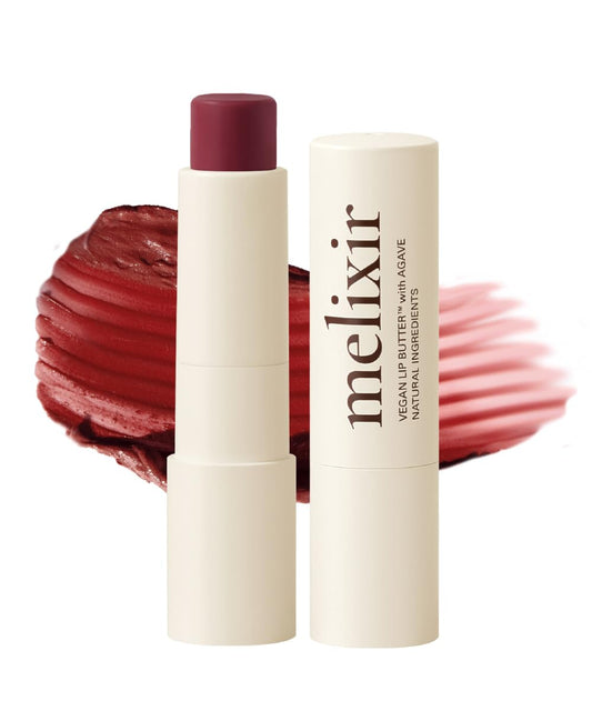 Melixir Vegan Lip Butter (12 Colors), Hydrating Tinted Lip Balm Stick, Bee-Free, Petrolatum-Free, Plant-Based, Moisturizes Dry & Chapped Lips With Shea Butter, Sheer, Natural Finish - #11 Autumn Rain