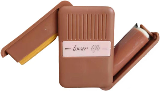 Mini Lint Roller Reusable Travel Lint Rollers for Clothes Portable Lint Remover for Pet Hair Purse Dust Fuzz Washable Sticky Small Size Compact 1.9''×1''×2.9''(Caramel)