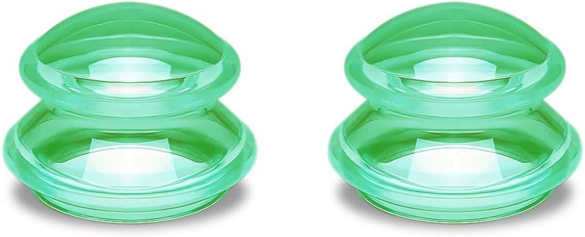 Silicone Cupping kit for Massage Therapy, Professionally Massage Cup for Body Sculpt Cup (Green, M*2 Cups)