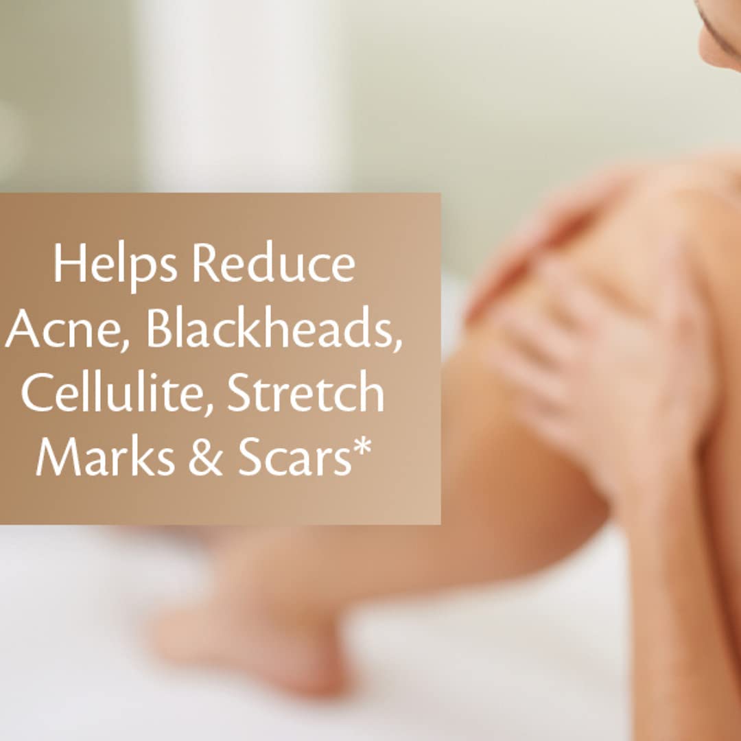 Brown Sugar Scrub Face Foot & Body Exfoliator Infused with Collagen and Stem Cell Exfoliating Salt Body Scrub for Toning Skin Cellulite Skin Care, 12oz by M3 Naturals