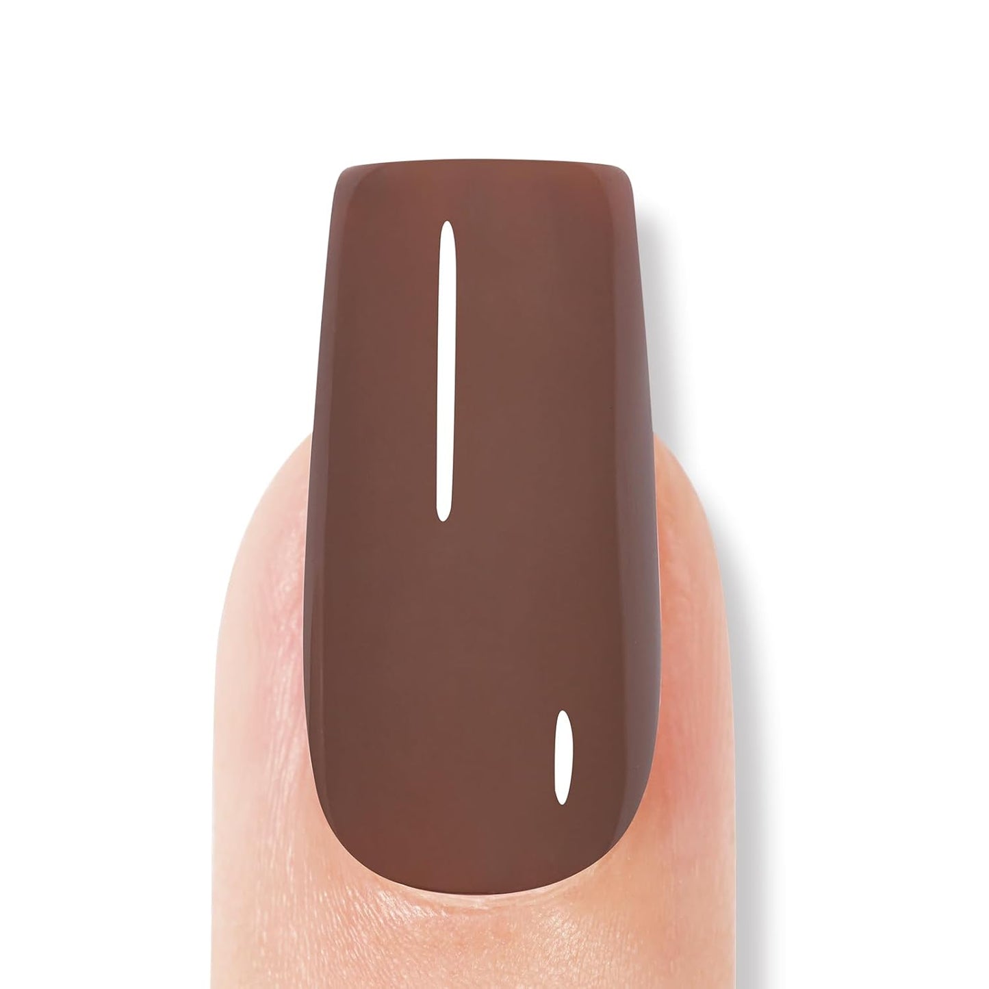AILLSA Brown Gel Nail Polish Dark Chocolate Brown Gels Polish Fall Winter Color Nail Polish Natural Neutral High Gloss Soak Off U V Gel Nail Salon DIY Holiday Gifts 0.5 Fl Oz/GF07