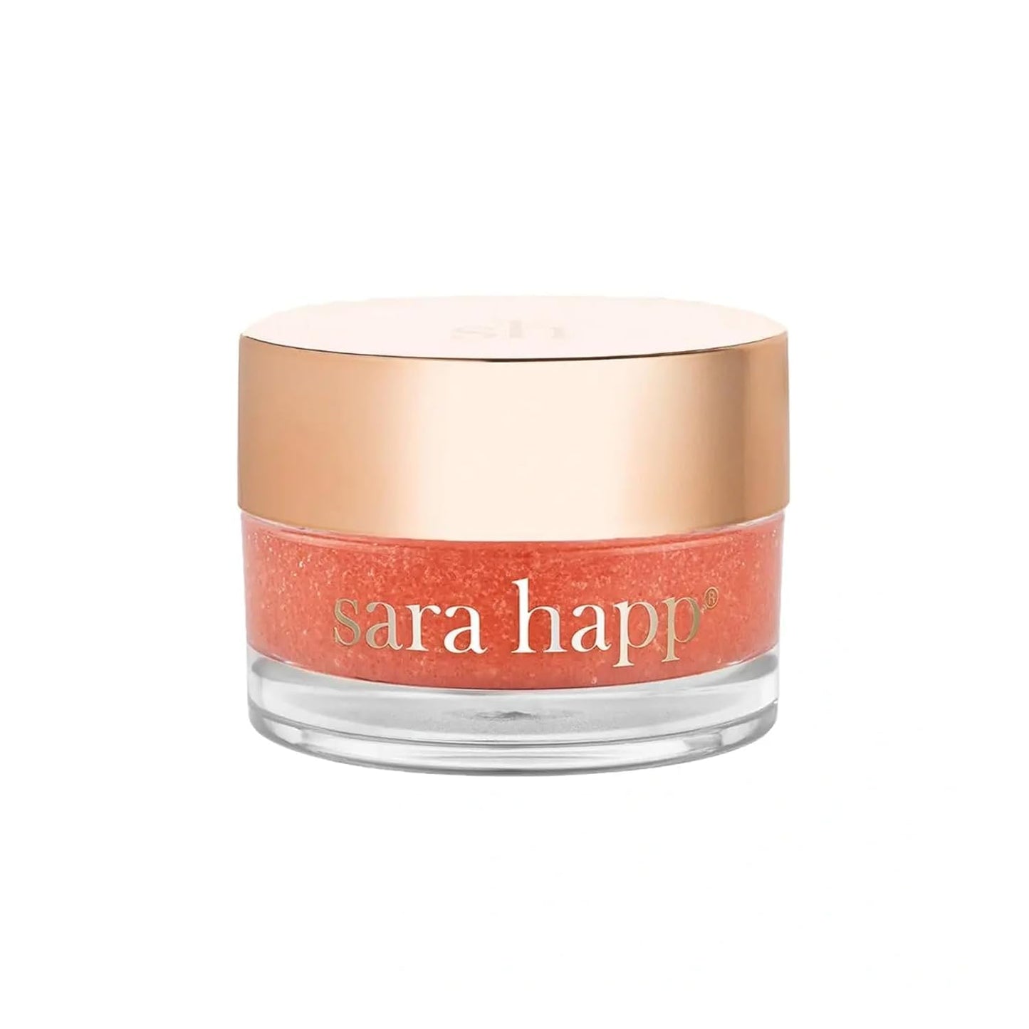 Sara Happ The Lip Scrub: Sparkling Peach Sugar Scrub for Dry Lips - Gently Exfoliate, Polish, and Revitalize Lips with Vitamin E and Jojoba & Grape Oils, Vegan, 0.5 oz.