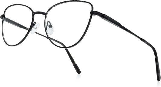 RB. Pilot Retro Cateye Reading Glasses for Women Blue Light Blocking Computer Glasses Spring Hinge Readers