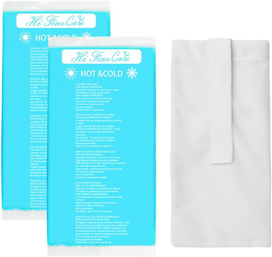 Gel Ice Packs, Cold Packs for Injury Recovery, Cold Compress for Pain Relief, Hot Cold Pack Relieves Inflammation, Arthritis for Headache, Ankle, Neck (Teal (2 Pack), 10×5 inch (28×13cm))