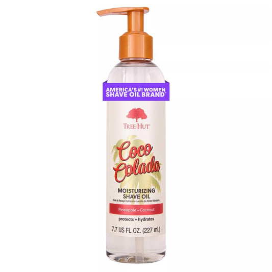Tree Hut Coco Colada Moisturizing Shave Oil, Gel-to-Oil Formula, Ultra Hydrating Barrier for a Close, Smooth Shave, For All Skin Types, 7.7 fl oz